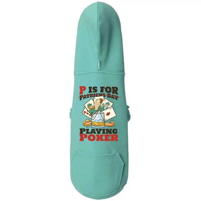 P Is For Poker St Patrick's Day Doggie 3-End Fleece Hoodie