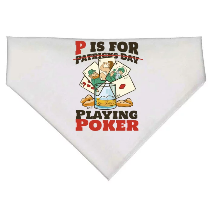 P Is For Poker St Patrick's Day USA-Made Doggie Bandana