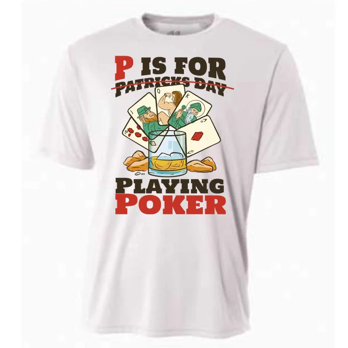 P Is For Poker St Patrick's Day Cooling Performance Crew T-Shirt