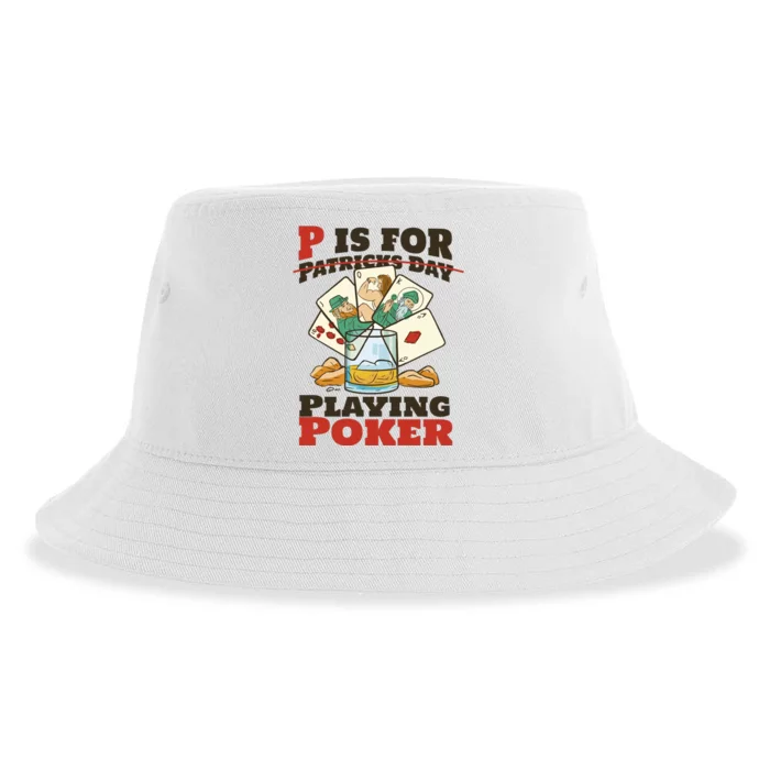 P Is For Poker St Patrick's Day Sustainable Bucket Hat