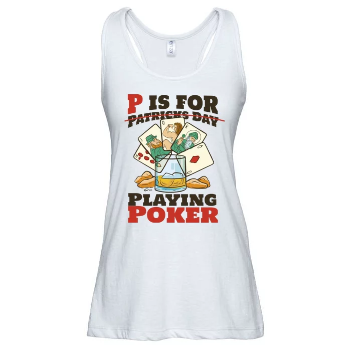 P Is For Poker St Patrick's Day Ladies Essential Flowy Tank