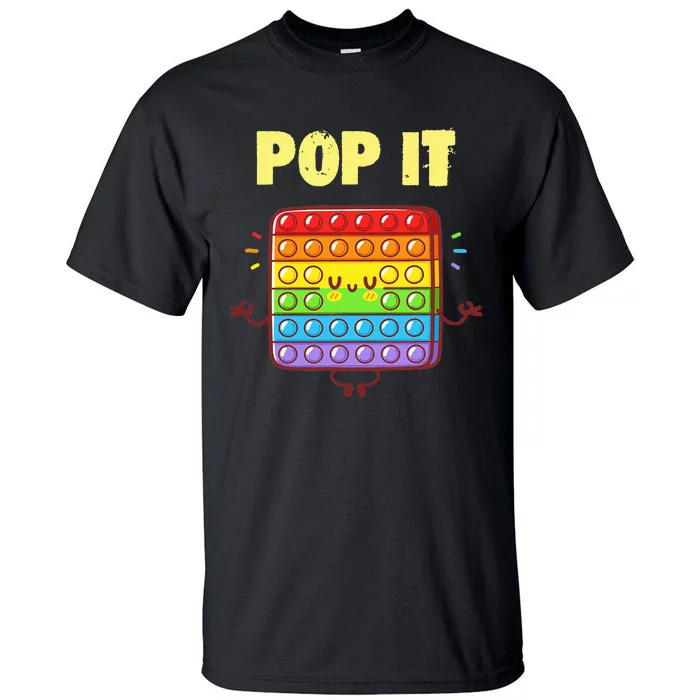 Pop It Fidget Toy Rainbow Tall T-Shirt