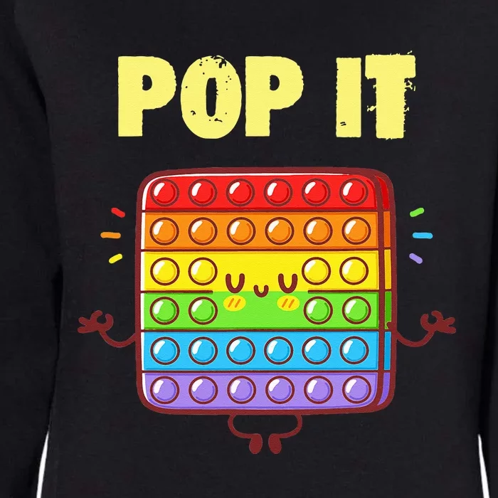 Pop It Fidget Toy Rainbow Womens California Wash Sweatshirt