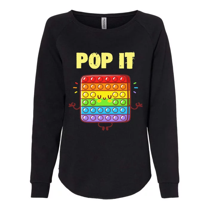 Pop It Fidget Toy Rainbow Womens California Wash Sweatshirt