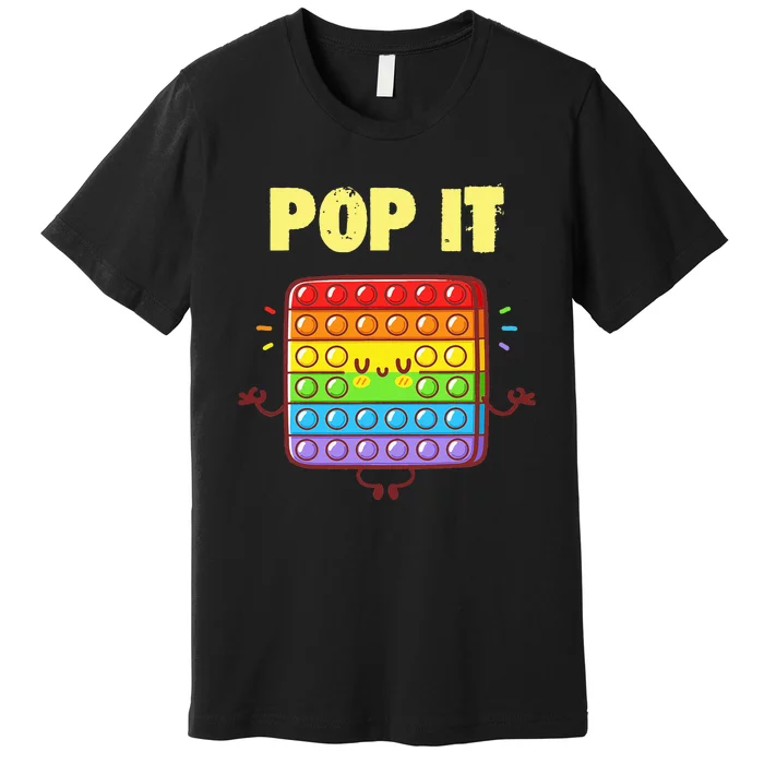 Pop It Fidget Toy Rainbow Premium T-Shirt