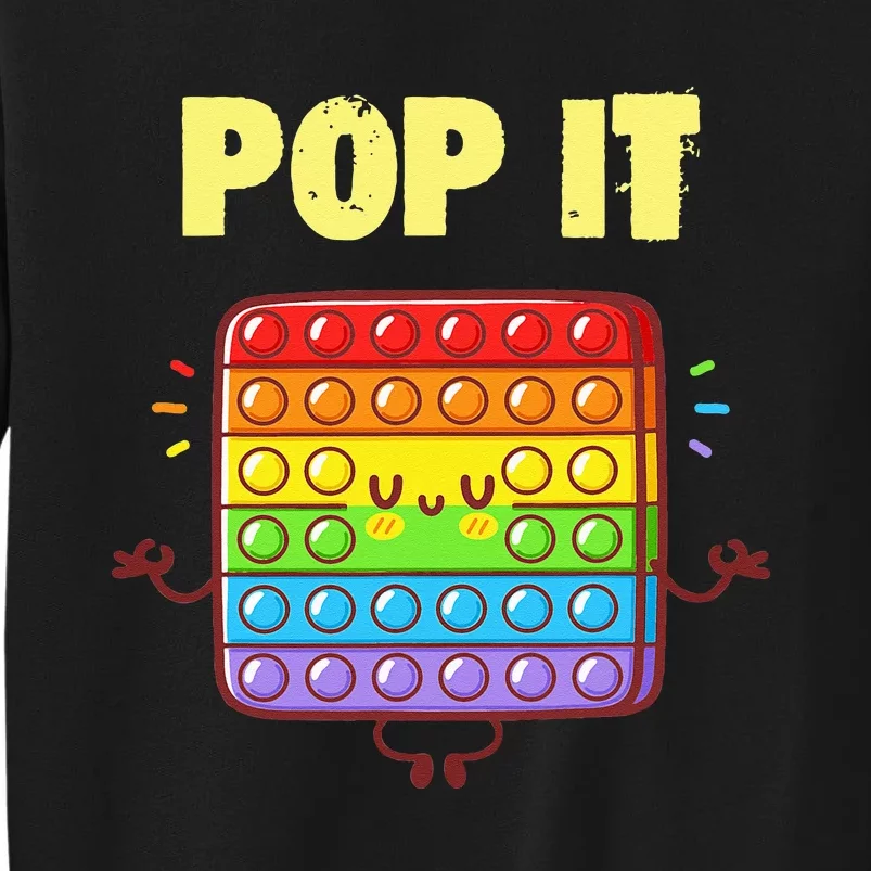 Pop It Fidget Toy Rainbow Tall Sweatshirt