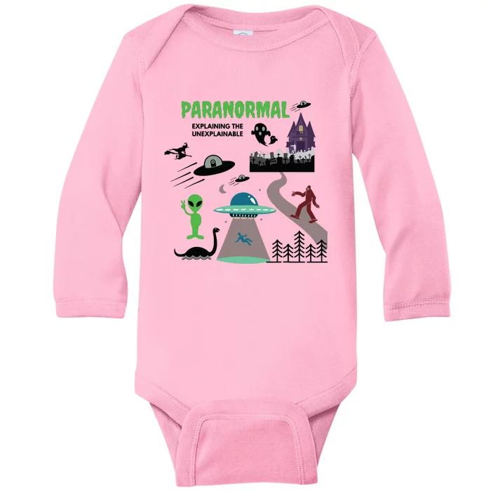 Paranormal Investigator Funny Ghost Hunting Baby Long Sleeve Bodysuit