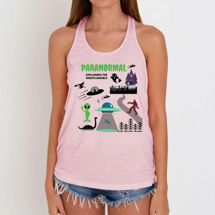 Paranormal Investigator Funny Ghost Hunting Women's Knotted Racerback Tank