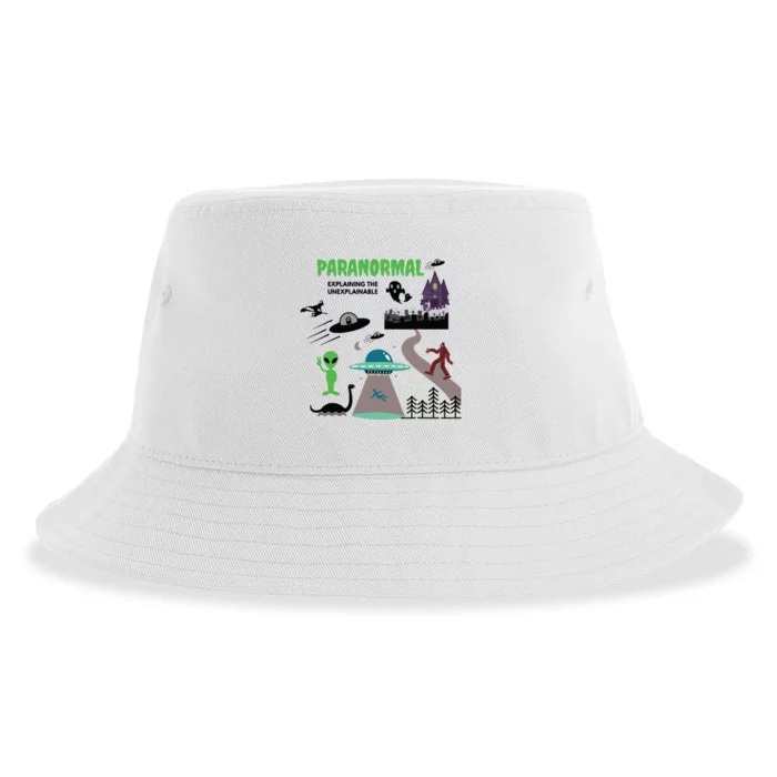 Paranormal Investigator Funny Ghost Hunting Sustainable Bucket Hat