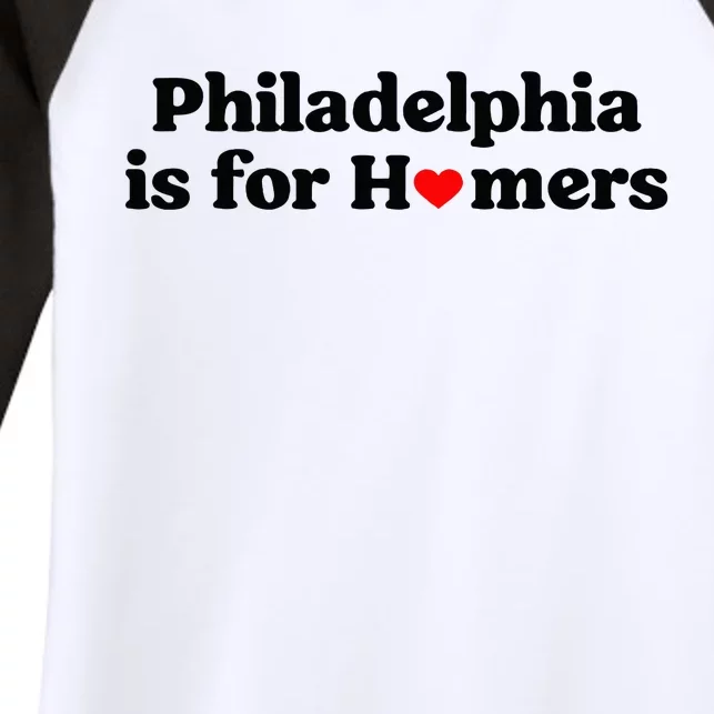 Philadelphia is for Homers Women's Tri-Blend 3/4-Sleeve Raglan Shirt