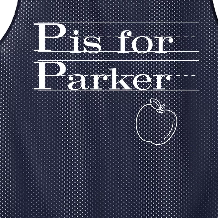 P Is For Parker Awesome Back To School Gift For Kids Mesh Reversible Basketball Jersey Tank