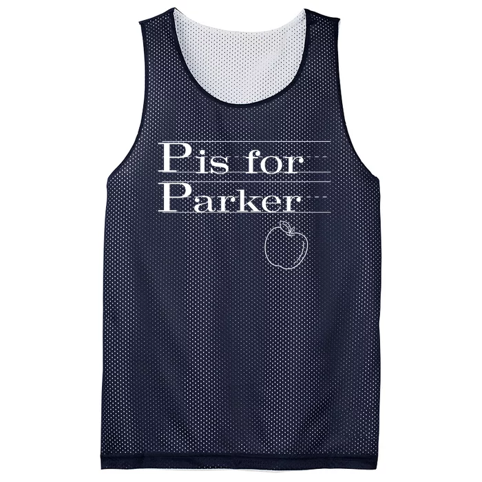 P Is For Parker Awesome Back To School Gift For Kids Mesh Reversible Basketball Jersey Tank