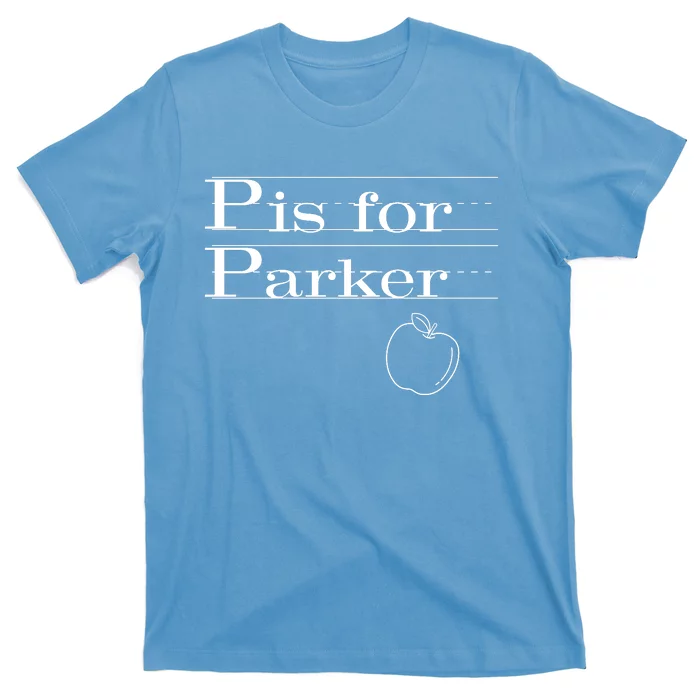 P Is For Parker Awesome Back To School Gift For Kids T-Shirt