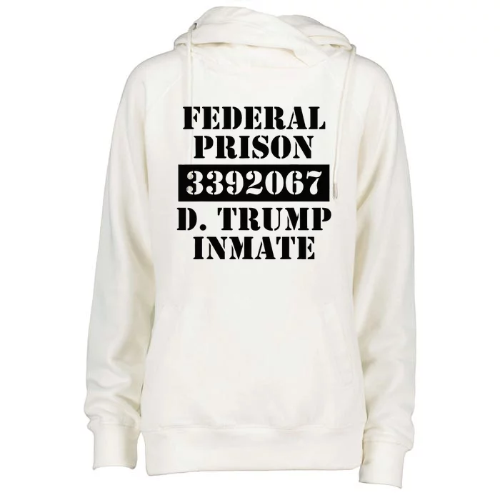 Prison Inmate Federal Prison 3392067 Trump Halloween Womens Funnel Neck Pullover Hood