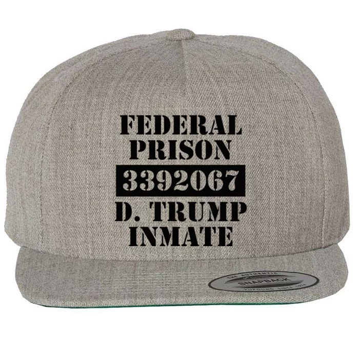 Prison Inmate Federal Prison 3392067 Trump Halloween Wool Snapback Cap