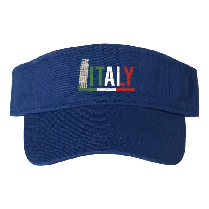 Pisa Italian Flag Family Trip Italy Vacation Europe Travel Gift Valucap Bio-Washed Visor