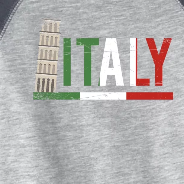 Pisa Italian Flag Family Trip Italy Vacation Europe Travel Gift Toddler Fine Jersey T-Shirt