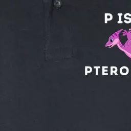 P Is For Pterodactyl Dinosaur Word Play Softstyle Adult Sport Polo