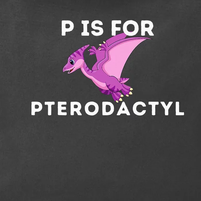 P Is For Pterodactyl Dinosaur Word Play Zip Tote Bag