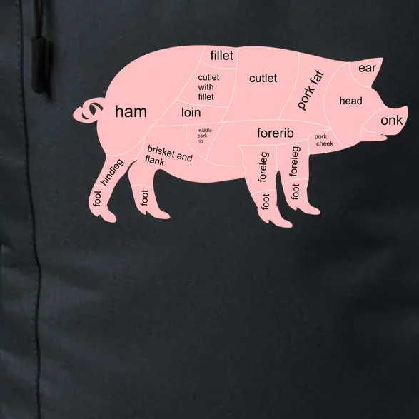 Pig Pork Bacon Chart Daily Commute Backpack