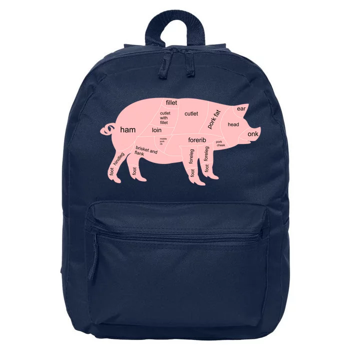 Pig Pork Bacon Chart 16 in Basic Backpack