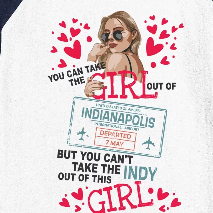 Proud Indianapolis Gift Travel Queen From Indianapolis Gift Baseball Sleeve Shirt