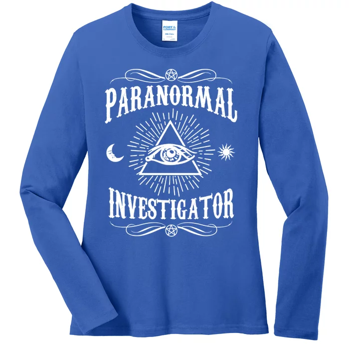 Paranormal Investigator Ghost Hunting Gift Ladies Long Sleeve Shirt