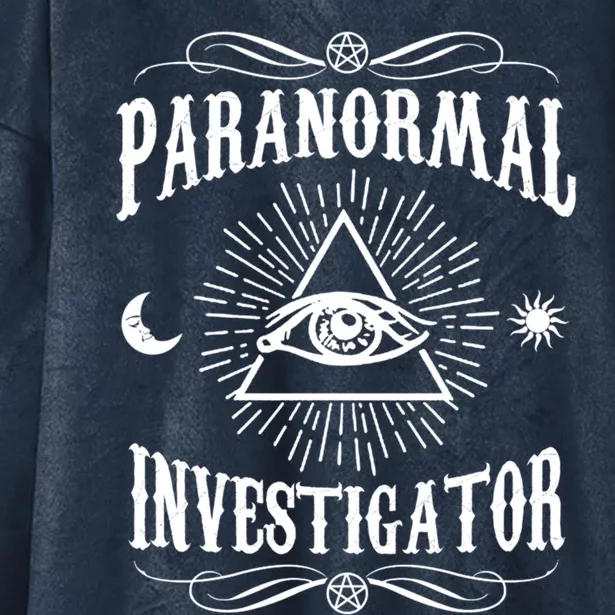 Paranormal Investigator Ghost Hunting Gift Hooded Wearable Blanket