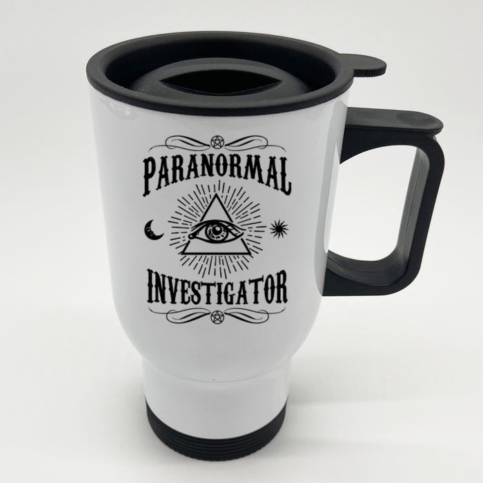 Paranormal Investigator Ghost Hunting Gift Front & Back Stainless Steel Travel Mug