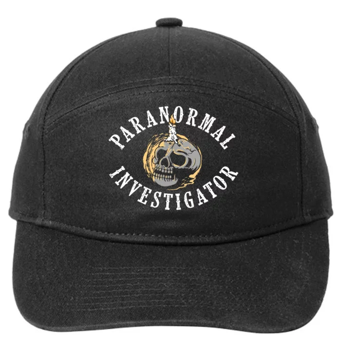 Paranormal Investigator Ghost Hunting Phantom Halloween 7-Panel Snapback Hat