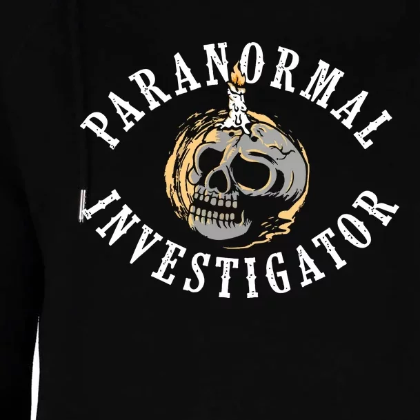 Paranormal Investigator Ghost Hunting Phantom Halloween Womens Funnel Neck Pullover Hood