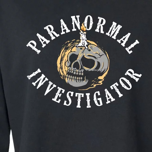 Paranormal Investigator Ghost Hunting Phantom Halloween Cropped Pullover Crew