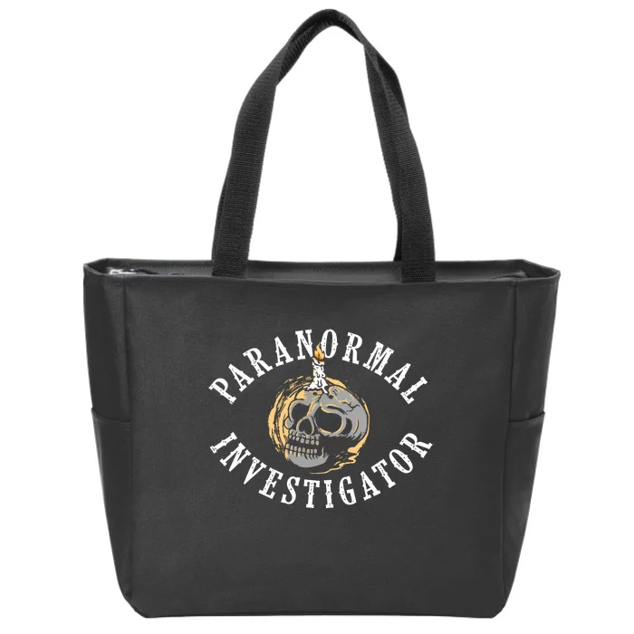 Paranormal Investigator Ghost Hunting Phantom Halloween Zip Tote Bag