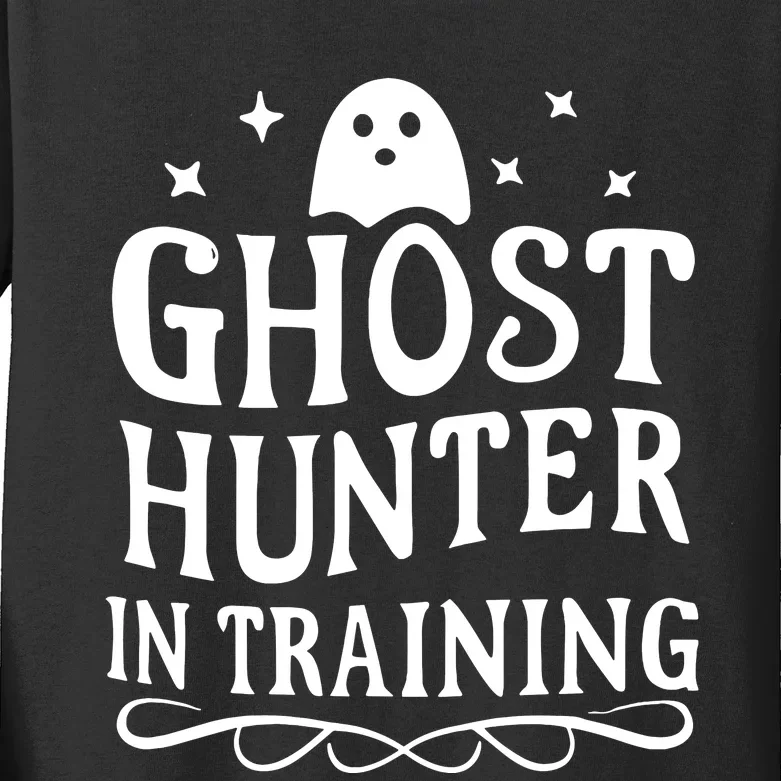 Paranormal Investigator Ghost Hunter In Training Kids Long Sleeve Shirt