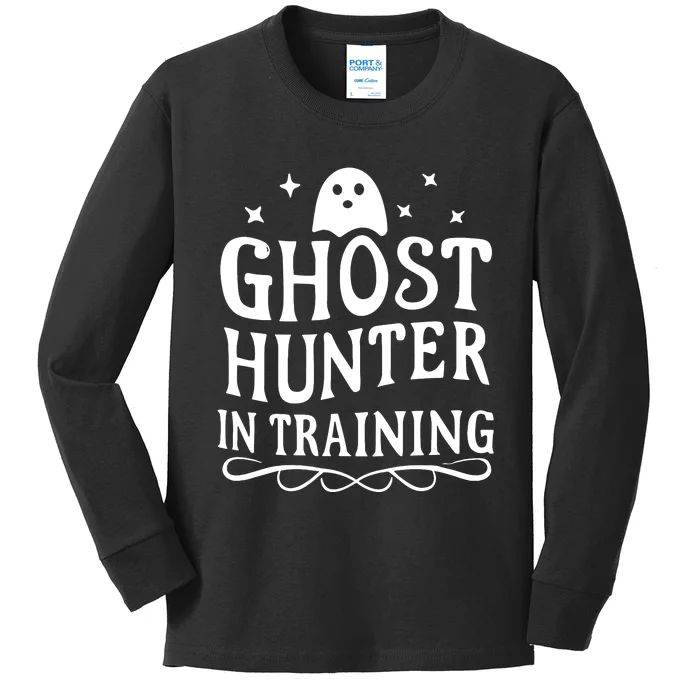 Paranormal Investigator Ghost Hunter In Training Kids Long Sleeve Shirt