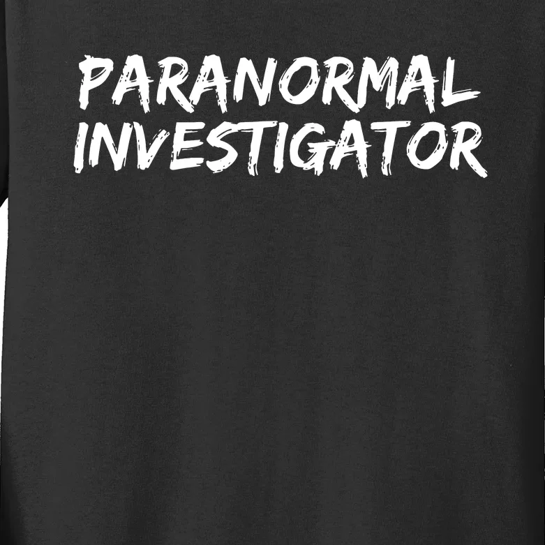 Paranormal Investigator Ghost Hunting Evp Halloween Kids Long Sleeve Shirt