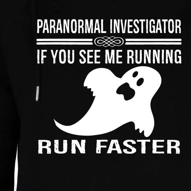 Paranormal Investigator Ghost Hunting Womens Funnel Neck Pullover Hood