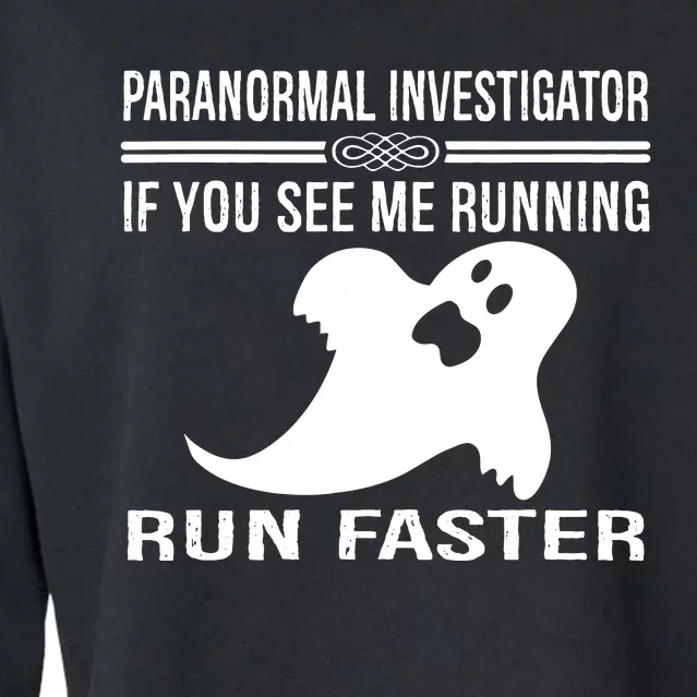 Paranormal Investigator Ghost Hunting Cropped Pullover Crew