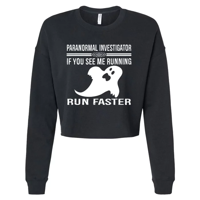 Paranormal Investigator Ghost Hunting Cropped Pullover Crew