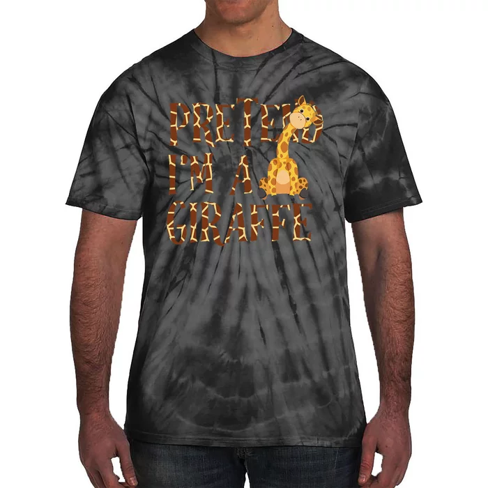 Pretend IM Giraffe Halloween Tie-Dye T-Shirt