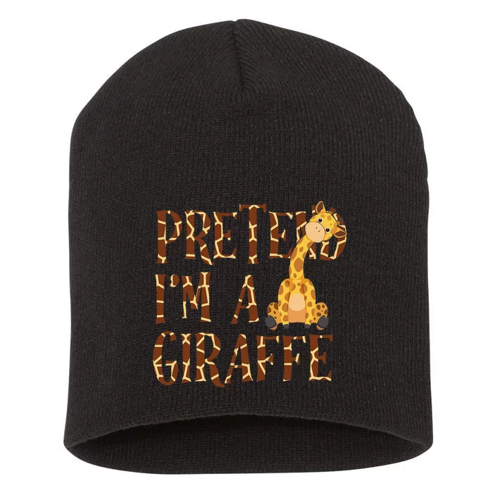 Pretend IM Giraffe Halloween Short Acrylic Beanie