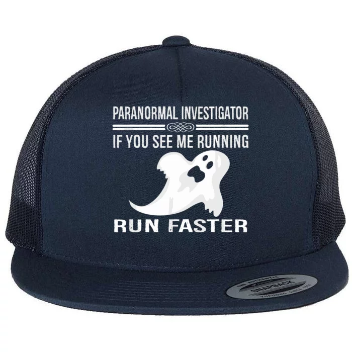 Paranormal Investigator Ghost Hunting Flat Bill Trucker Hat