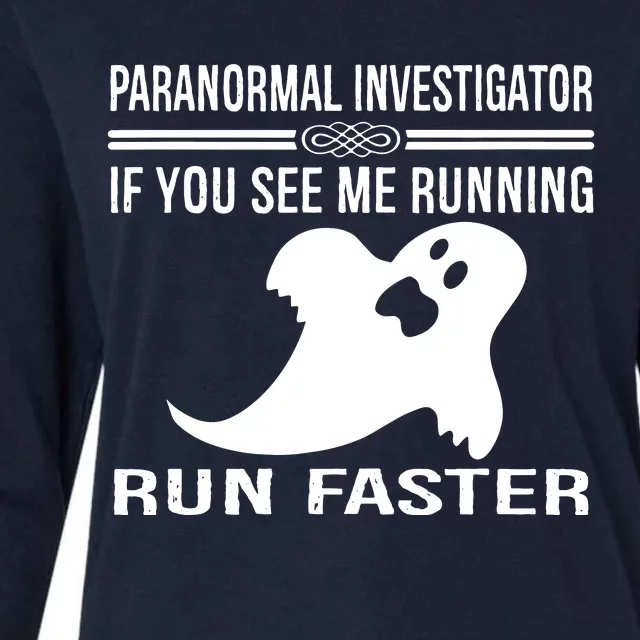 Paranormal Investigator Ghost Hunting Womens Cotton Relaxed Long Sleeve T-Shirt