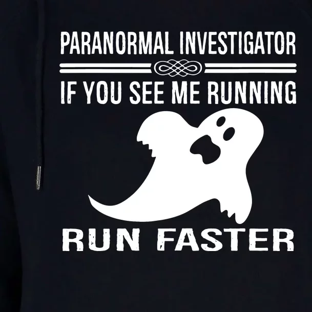 Paranormal Investigator Ghost Hunting Womens Funnel Neck Pullover Hood