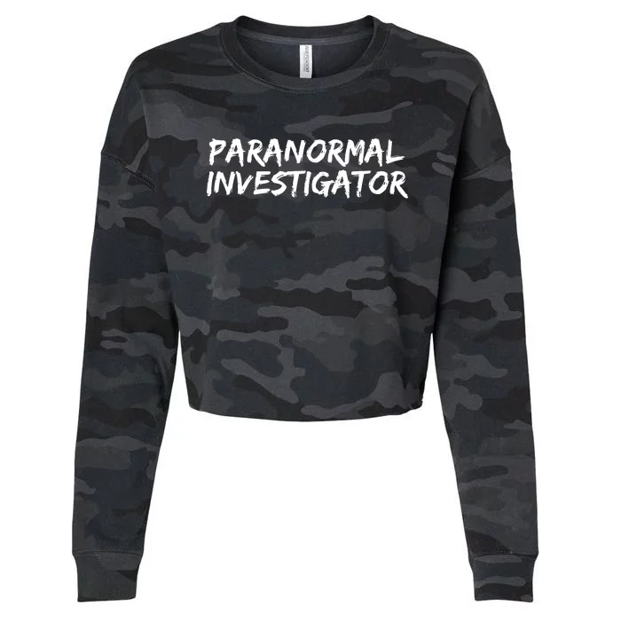 Paranormal Investigator Ghost Hunting EVP Halloween Cropped Pullover Crew