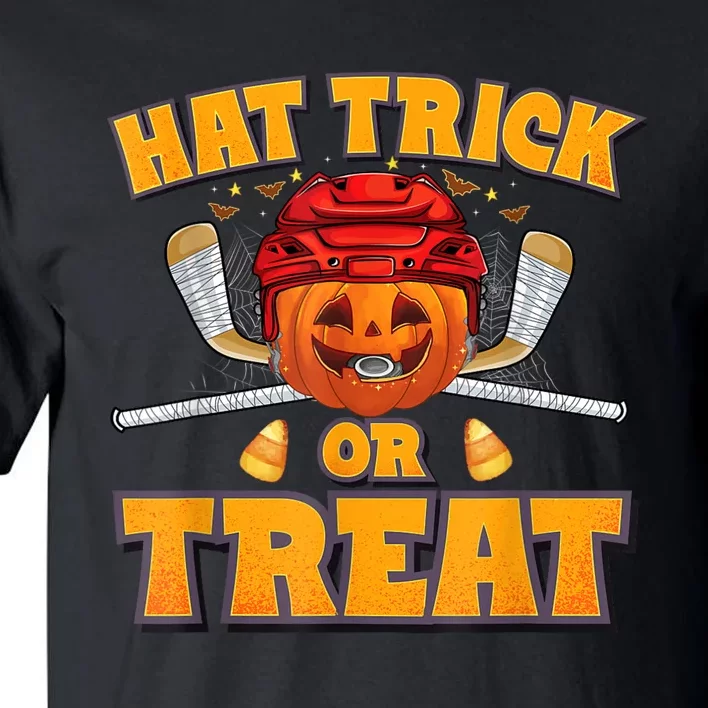 Pumpkin Ice Hockey Player Halloween Costume Tall T-Shirt