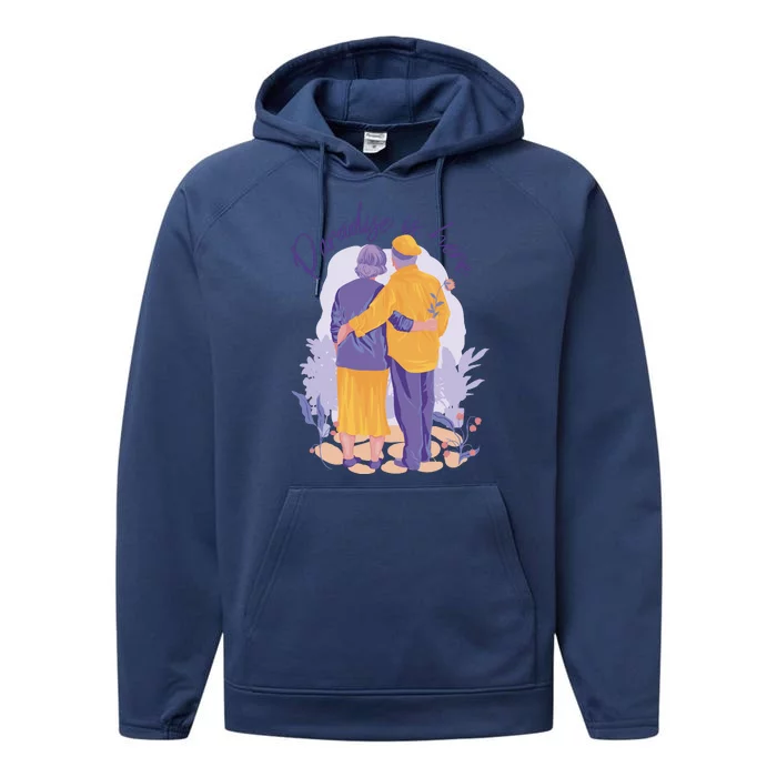 Paradise Is Here Alder Couple Performance Fleece Hoodie