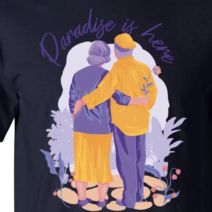 Paradise Is Here Alder Couple Tall T-Shirt