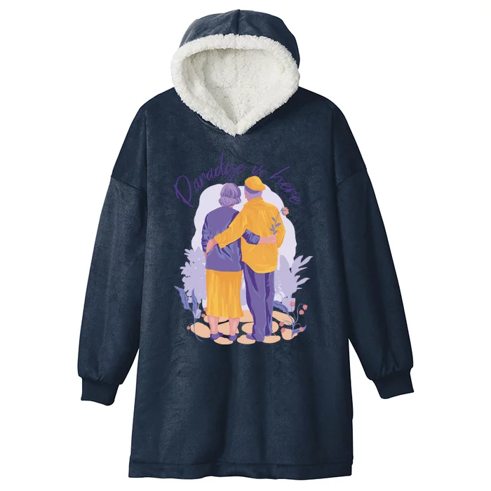 Paradise Is Here Alder Couple Hooded Wearable Blanket