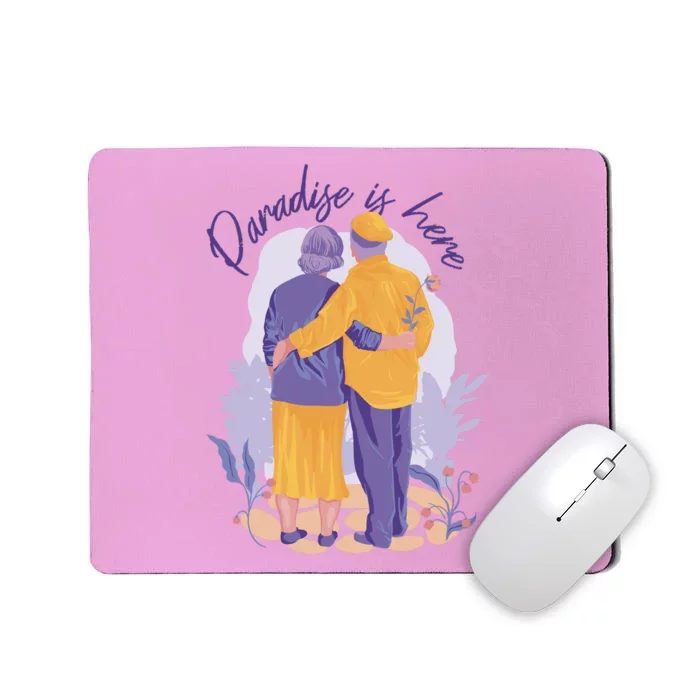 Paradise Is Here Alder Couple Mousepad